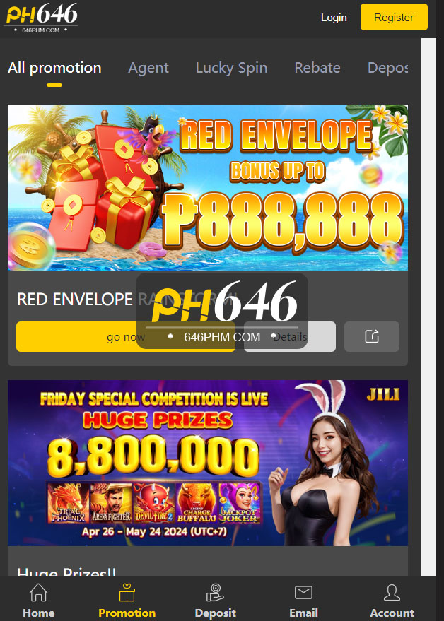 Maglaro ng 100 PKR na libreng slot na may 646ph Login